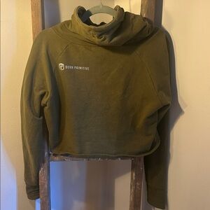 Born Primitive Army Green Cowl at the Moon Crop Sweater